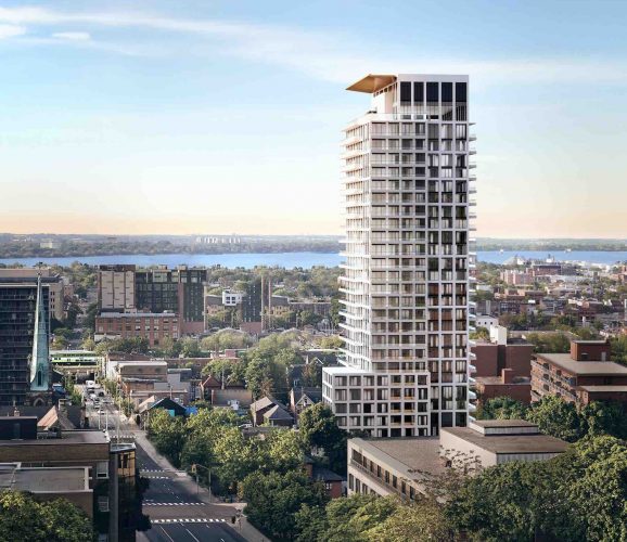 Tower Aerial Looking North - Corktown Condos